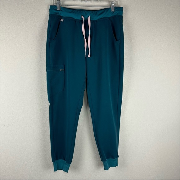Figs Pants - Figs Blue Teal Zamora Jogger Medical Nursing Scrub Pants Size Medium